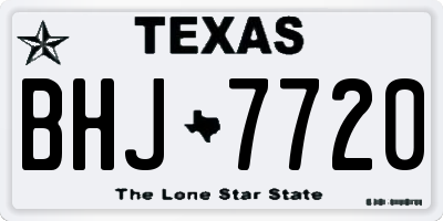 TX license plate BHJ7720