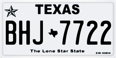 TX license plate BHJ7722