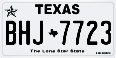 TX license plate BHJ7723