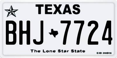 TX license plate BHJ7724