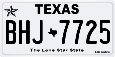 TX license plate BHJ7725