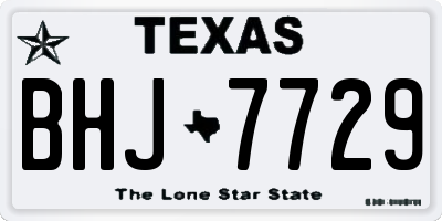 TX license plate BHJ7729
