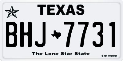 TX license plate BHJ7731
