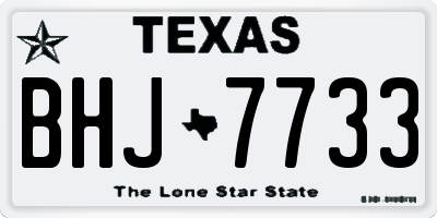 TX license plate BHJ7733