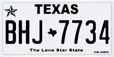 TX license plate BHJ7734