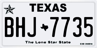 TX license plate BHJ7735