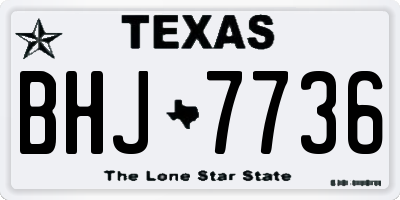 TX license plate BHJ7736