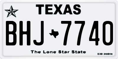 TX license plate BHJ7740