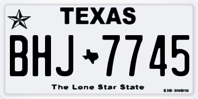TX license plate BHJ7745
