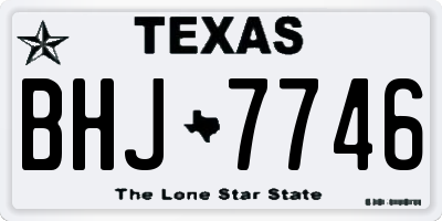 TX license plate BHJ7746
