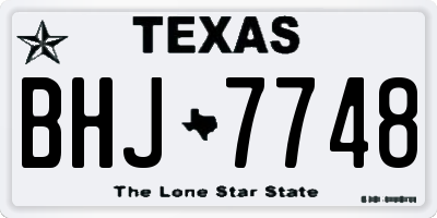 TX license plate BHJ7748