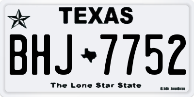 TX license plate BHJ7752