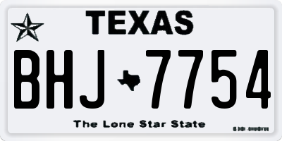 TX license plate BHJ7754