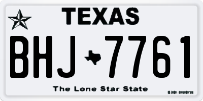 TX license plate BHJ7761