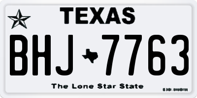 TX license plate BHJ7763