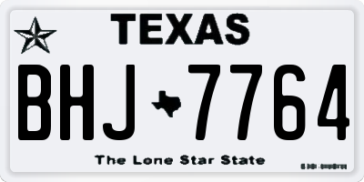 TX license plate BHJ7764