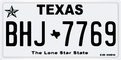 TX license plate BHJ7769