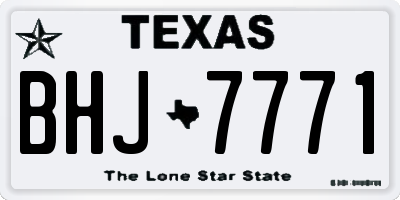 TX license plate BHJ7771