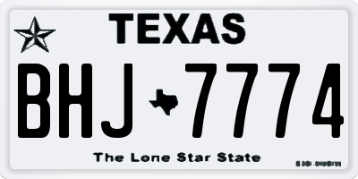 TX license plate BHJ7774