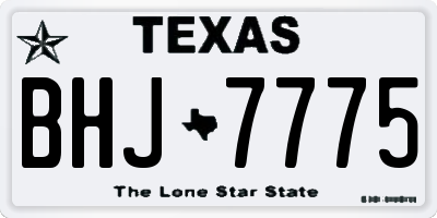 TX license plate BHJ7775