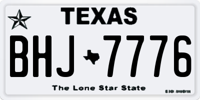 TX license plate BHJ7776