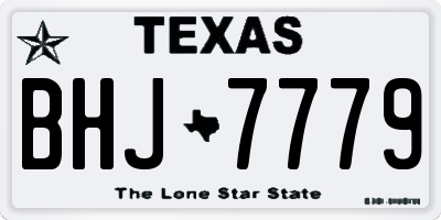 TX license plate BHJ7779