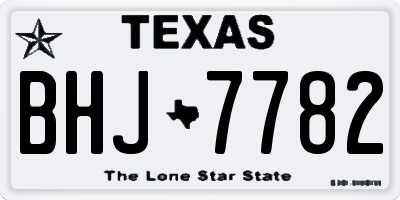 TX license plate BHJ7782