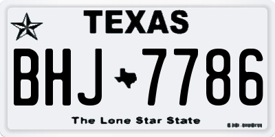 TX license plate BHJ7786