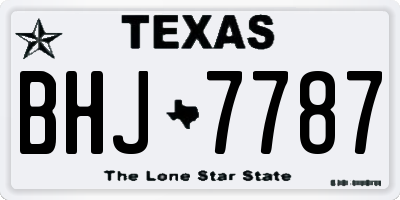 TX license plate BHJ7787
