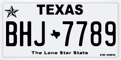 TX license plate BHJ7789