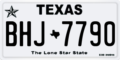 TX license plate BHJ7790