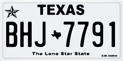 TX license plate BHJ7791
