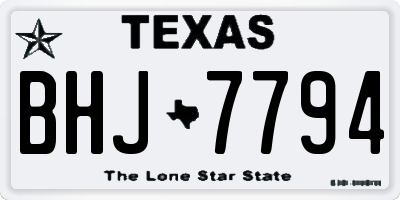 TX license plate BHJ7794
