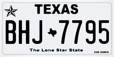 TX license plate BHJ7795