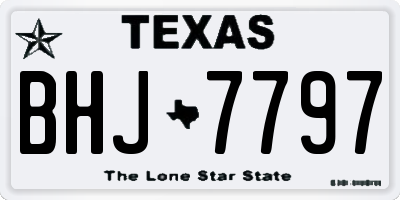 TX license plate BHJ7797