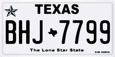 TX license plate BHJ7799