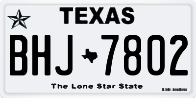 TX license plate BHJ7802