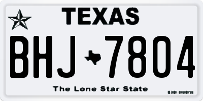 TX license plate BHJ7804