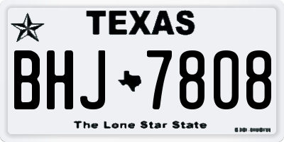 TX license plate BHJ7808