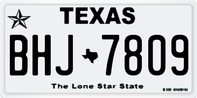 TX license plate BHJ7809