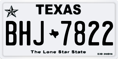 TX license plate BHJ7822