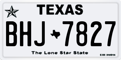 TX license plate BHJ7827