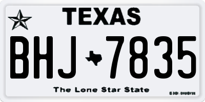 TX license plate BHJ7835
