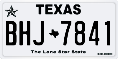 TX license plate BHJ7841
