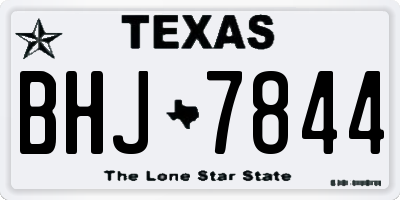 TX license plate BHJ7844