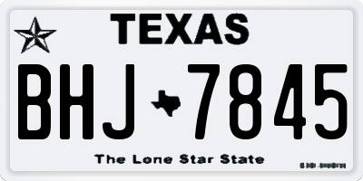 TX license plate BHJ7845