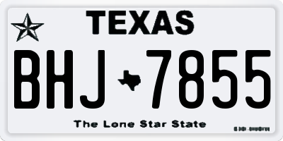 TX license plate BHJ7855