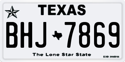 TX license plate BHJ7869