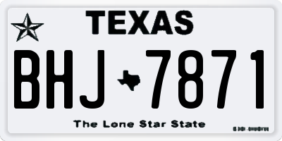 TX license plate BHJ7871