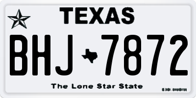 TX license plate BHJ7872